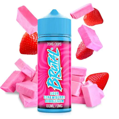 Sour Strawberry Bubble Gum 100ML